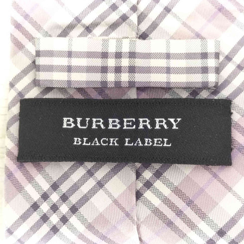 バーバリーブラックレーベル BURBERRY BLACK LABEL チェック柄 シルク ネクタイ メンズ