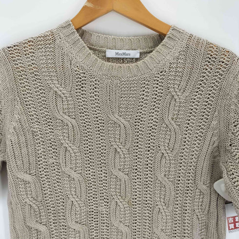 マックスマーラ MAX MARA 半袖ケーブルニットセーター レディース