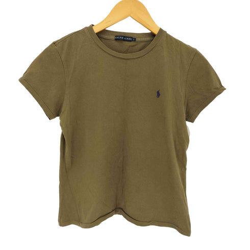 ラルフローレン RALPH LAUREN ポニー刺繍 クルーネック 半袖Tシャツ レディース import:L