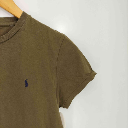 ラルフローレン RALPH LAUREN ポニー刺繍 クルーネック 半袖Tシャツ レディース import:L