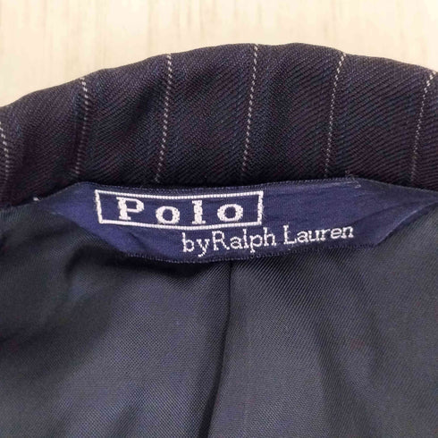 ポロバイラルフローレン Polo by RALPH LAUREN 日本製 ストライプ 3Bウールテーラードジャケット メンズ C98