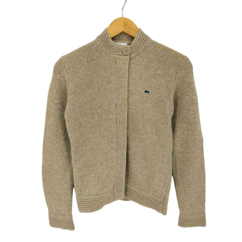 ラコステ LACOSTE ウール ニット モックネック 比翼ジップアップ ジャケット レディース EUR:38