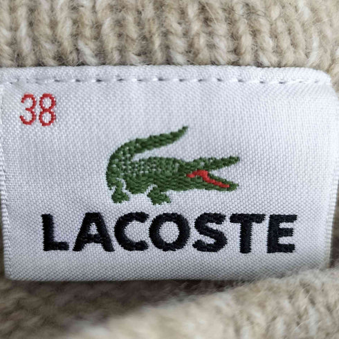 ラコステ LACOSTE ウール ニット モックネック 比翼ジップアップ ジャケット レディース EUR:38