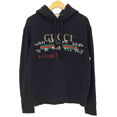 グッチ GUCCI 17aw Coco Capitan vintage logo hooded sweatshirt ココ・キャピタン ヴィンテージ ロゴ フーデッド スウェットシャツ メンズ import:XS