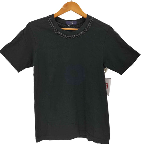ワイズ Ys 襟スタッズ 半袖Tシャツ レディース