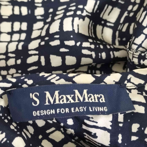 エスマックスマーラ S Max Mara ノースリーブ ベルテッドロングワンピース レディース