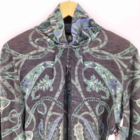 エトロ ETRO イタリア製 ペイズリー柄 ハイネック長袖カットソー レディース