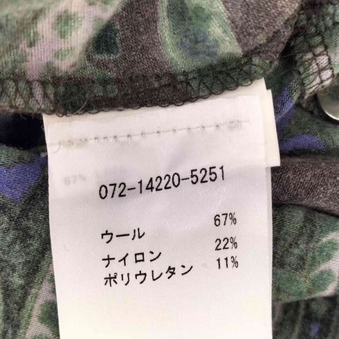 エトロ ETRO イタリア製 ペイズリー柄 ハイネック長袖カットソー レディース