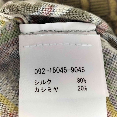 エトロ ETRO イタリア製 ペイズリー柄 カシミヤ混シルク ハイネック長袖カットソー レディース