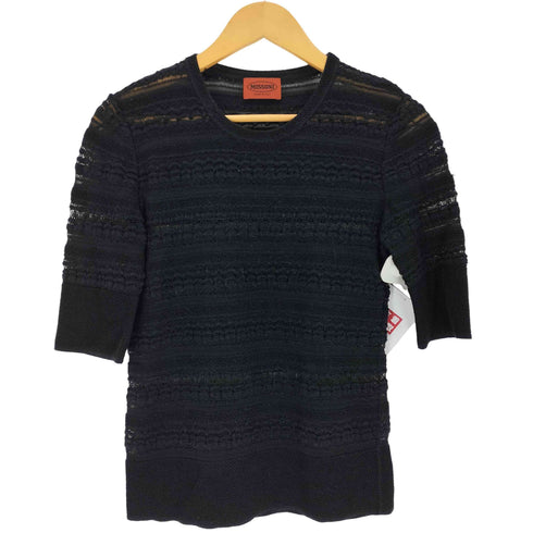 ミッソーニ MISSONI 5分袖 レースニット レディース