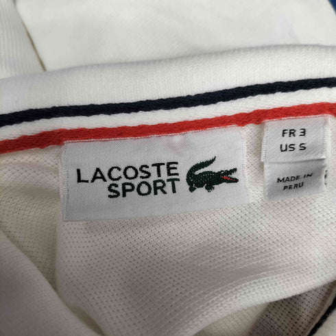ラコステスポーツ LACOSTE SPORT トリコロール ロゴ刺繍 鹿の子 半袖ポロシャツ メンズ import:S