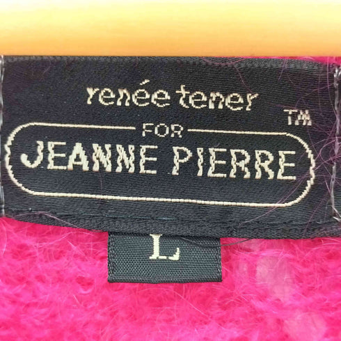 JEANNE PIERRE ジャンヌ ピエール モヘア混 クルーネック 半袖ニット レディース L