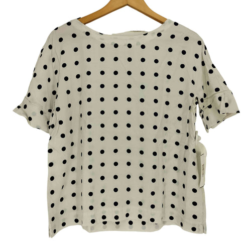 フォーティーファイブアール 45R UMII908 レーヨン100% 水玉 ボートネックTシャツ レディース JPN:2