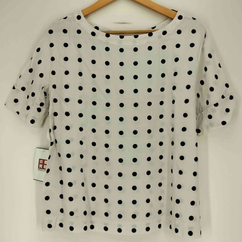 フォーティーファイブアール 45R UMII908 レーヨン100% 水玉 ボートネックTシャツ レディース JPN:2