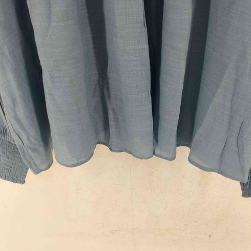 ザラ ZARA レーヨンポリ 長袖 スモッキングブラウス レディース L