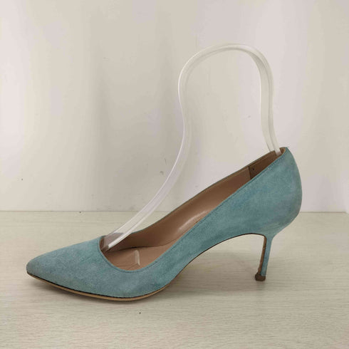 マノロブラニク MANOLO BLAHNIK スエード ポインテッドトゥパンプス レディース 37