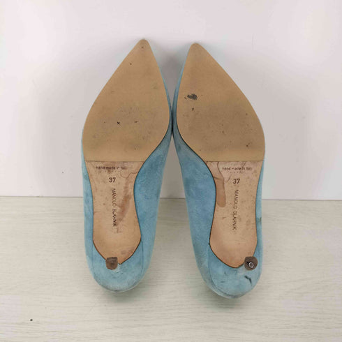 マノロブラニク MANOLO BLAHNIK スエード ポインテッドトゥパンプス レディース 37