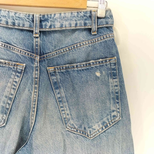 ザラ ZARA 折り返しウエスト ミッドライズデニムパンツ レディース 34