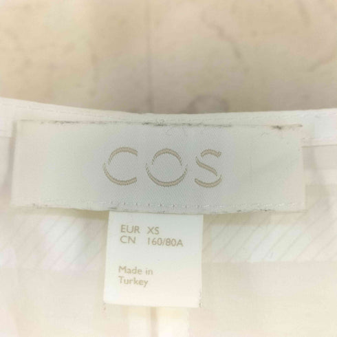 コス COS コットン チェック 半袖 ワンピース レディース XS