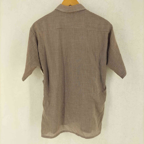 キャリアクラブ CAREER CLUB 70s USA製 チェック 襟芯 半袖 シャツ メンズ M