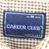 キャリアクラブ CAREER CLUB 70s USA製 チェック 襟芯 半袖 シャツ メンズ M