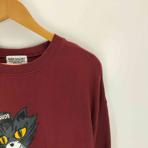 ルードギャラリー RUDE GALLERY BLACK CAT CREW SWEAT ブラックキャット クルースウェット メンズ XL
