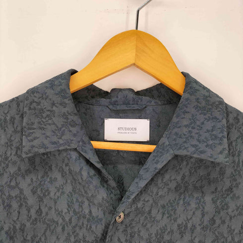 ステュディオス STUDIOUS FLOWER JACQUARD SHIRTS フラワージャガードシャツ メンズ JPN:2