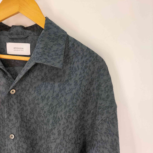ステュディオス STUDIOUS FLOWER JACQUARD SHIRTS フラワージャガードシャツ メンズ JPN:2