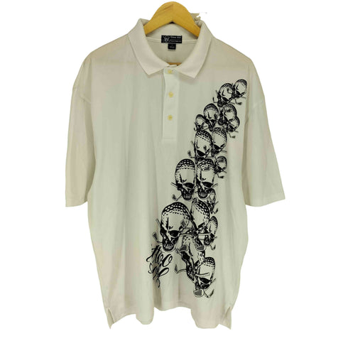 Tattoo Golf スカルプリント ポロシャツ Y2K メンズ 2XL