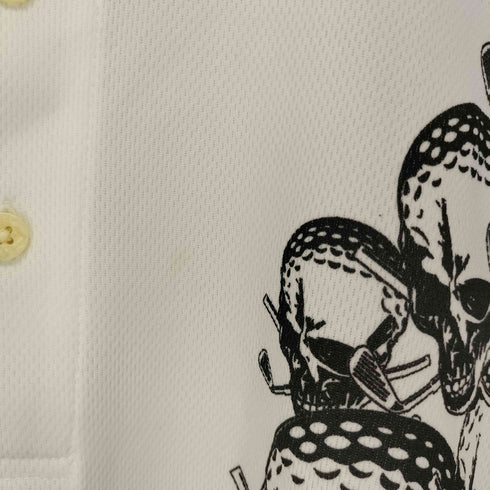 Tattoo Golf スカルプリント ポロシャツ Y2K メンズ 2XL