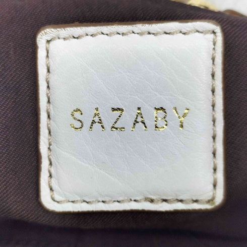 サザビー SAZABY レザー メッシュ切替 ハンドバッグ レディース
