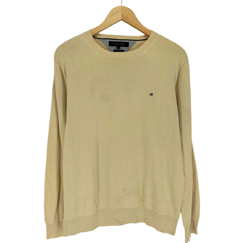 トミーヒルフィガー TOMMY HILFIGER Premium Cotton ロゴ刺繍 クルーネック ニット メンズ JPN:M