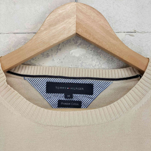 トミーヒルフィガー TOMMY HILFIGER Premium Cotton ロゴ刺繍 クルーネック ニット メンズ JPN:M