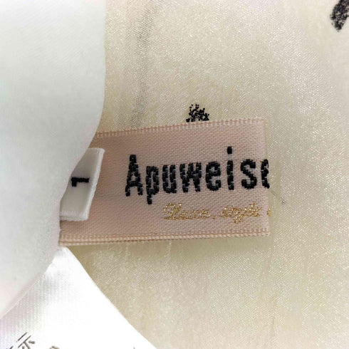 アプワイザーリッシェ Apuweiser riche 花びらフリルドットブラウス レディース 1