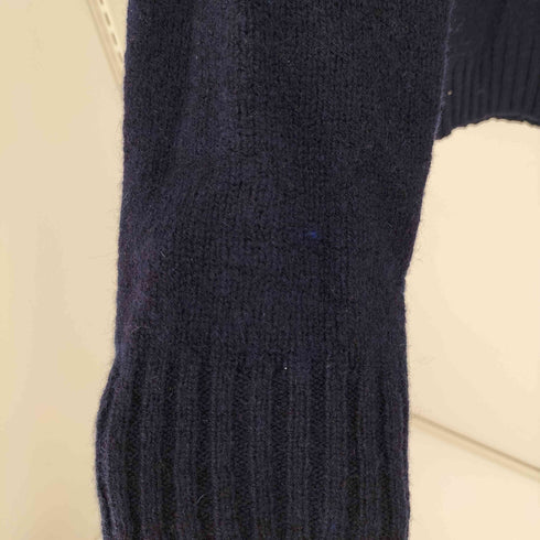 ハリスツイード Harris Tweed ヘリンボーン エルボーパッチ ウール セーター メンズ JPN:S