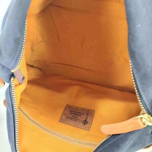 クレドラン CLEDRAN 帆布 レザー キャンバスショルダーバッグ レディース