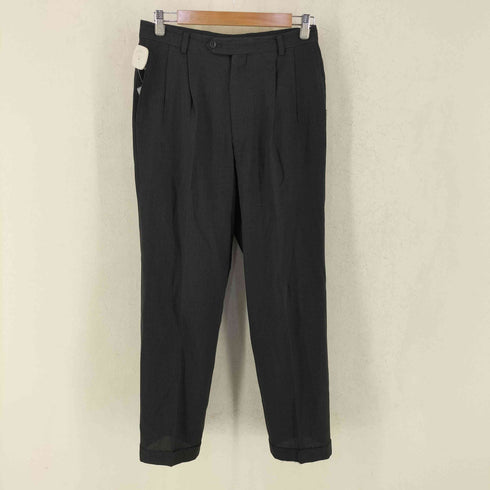 カルバンクライン CALVIN KLEIN 90-00S ウール ストライプ 3B テーラードジャケット 2タック スラックス スーツ セットアップ メンズ ジャケット 36 パンツ 30