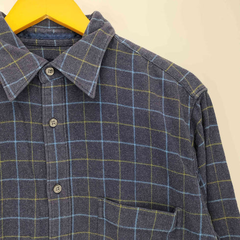 ギャップ Gap 00s old マチ付き ウィンドウペン チェック ネルシャツ メンズ JPN:M