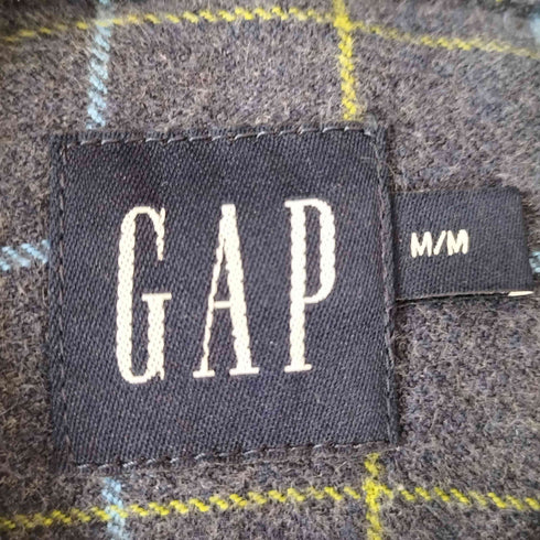 ギャップ Gap 00s old マチ付き ウィンドウペン チェック ネルシャツ メンズ JPN:M