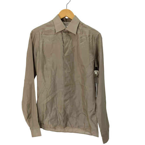 ユナイテッドアローズ UNITED ARROWS A.LETRANGE シルク100% 比翼 シャツ メンズ 38