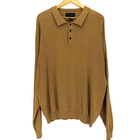 クラフトアンドバロー Croft&Barrow 90s コットン ニットポロシャツ メンズ import:XL