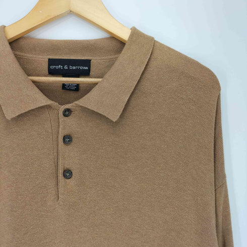 クラフトアンドバロー Croft&Barrow 90s コットン ニットポロシャツ メンズ import:XL