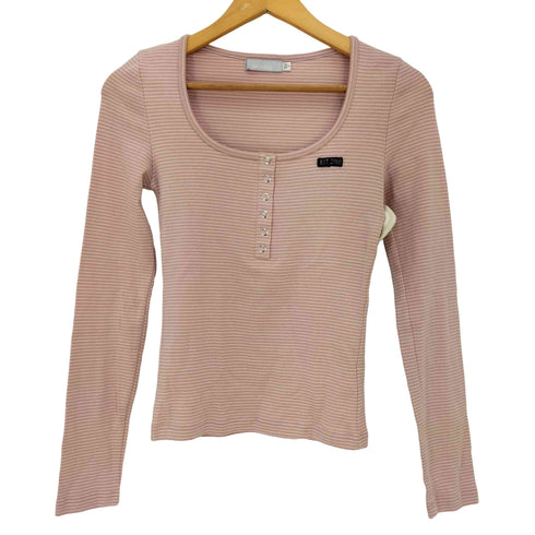 マウジー moussy 25ss LIMITED HENRY NECK BORDER TOP レディース FREE