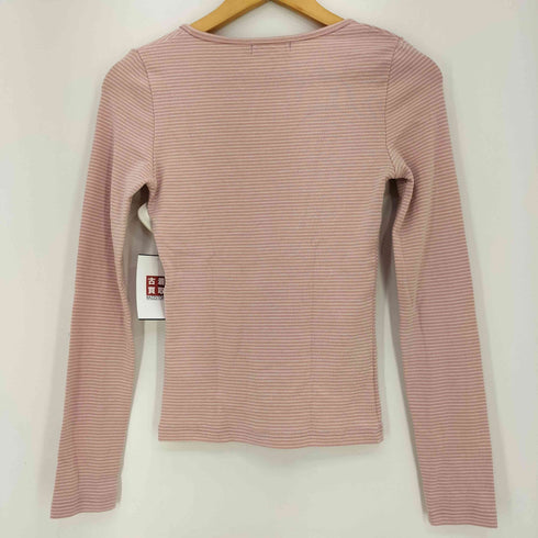 マウジー moussy 25ss LIMITED HENRY NECK BORDER TOP レディース FREE