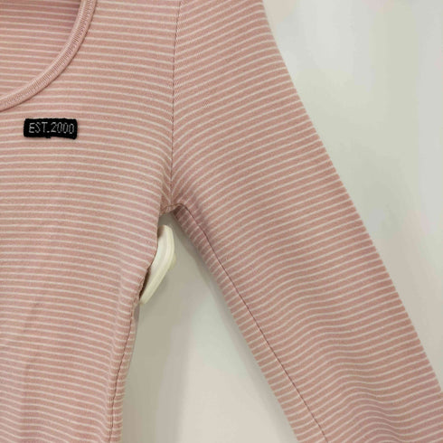 マウジー moussy 25ss LIMITED HENRY NECK BORDER TOP レディース FREE