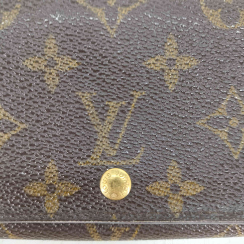 ルイヴィトン LOUIS VUITTON Portefeuille Trésor Wallet モノグラム キャンバス 2つ折 財布 レディース