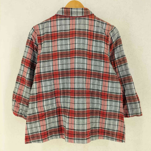 チェック柄 パジャマシャツ セットアップ レディース M