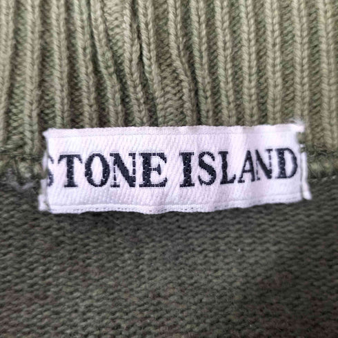 ストーンアイランド STONE ISLAND 80s MASSIMO OSTI マッシモオスティ 本人期 ロゴ刺繍 モックネック ニット ジャンパー archive メンズ import:L