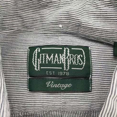 ギットマンブラザーズヴィンテージ GITMAN BROS VINTAGE USA製 ストライプ ボタンダウン ポケット長袖シャツ メンズ L