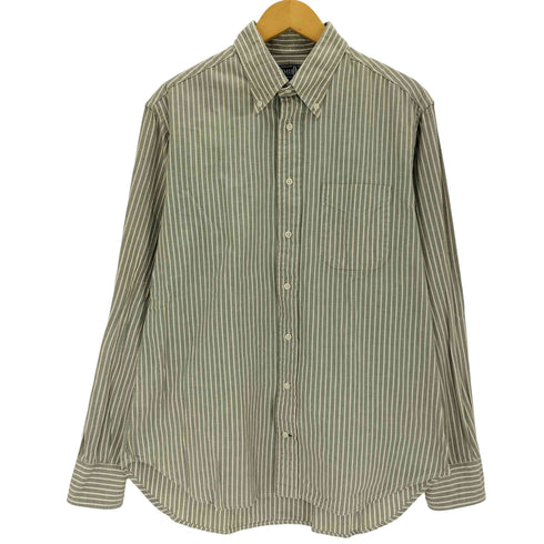 ギットマンブラザーズヴィンテージ GITMAN BROS VINTAGE USA製 ストライプ ボタンダウン ポケット長袖シャツ メンズ L